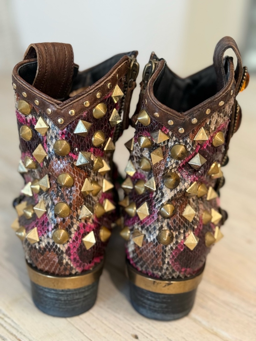 Baldan Designer Rhinestone Boots Hand Crafted size 41 - Picture 9 of 16